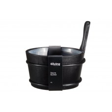  Caldare pentru sauna "Black" din lemn/plastic 4L.