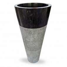 Chiuveta LAVABO PEDESTAL CIRCULAR NEGRO 40x40x90